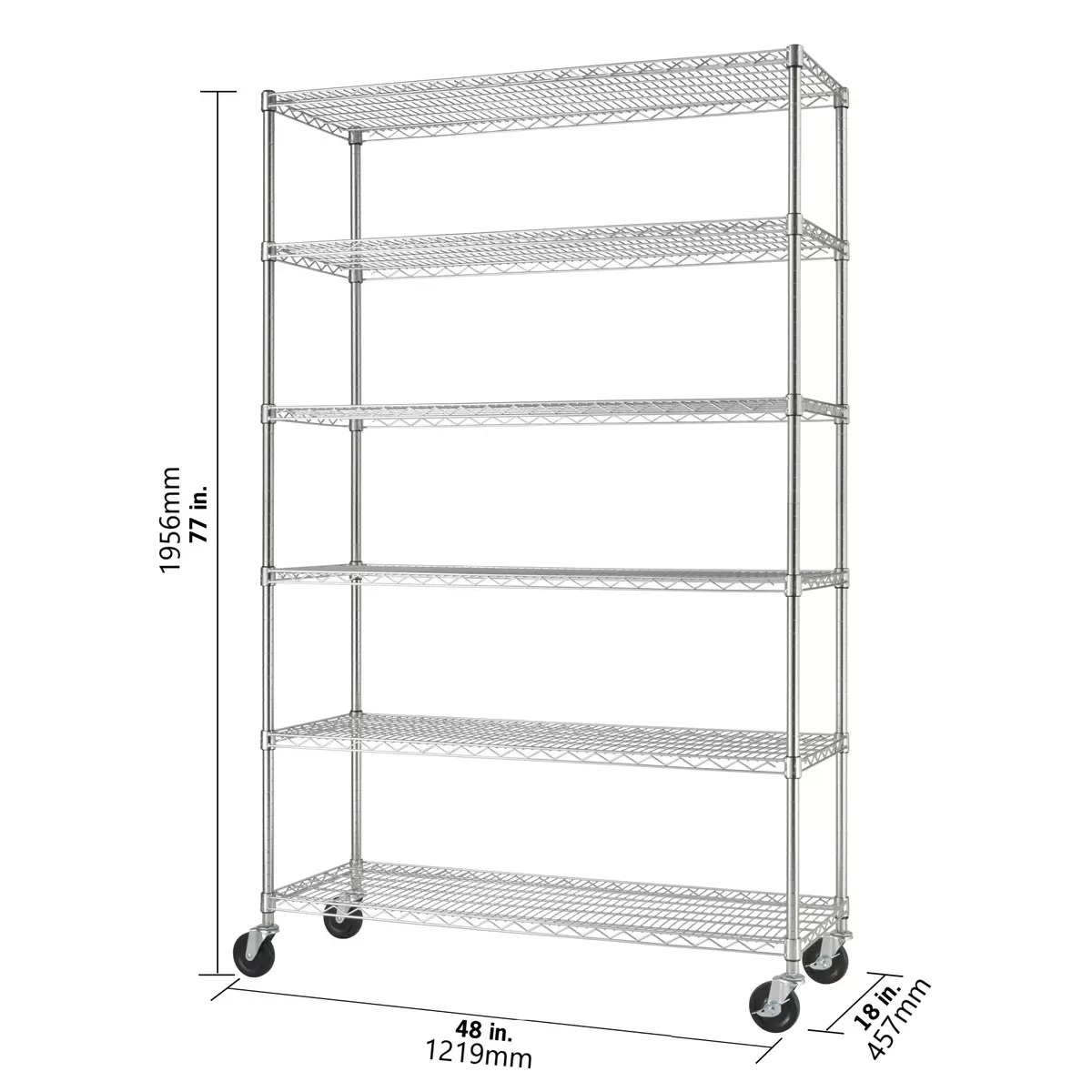 Trinity 6-Tier NSF Wire Rack Chrome（トリニティ ワイヤーラック 6段 クローム） CTBFZ-0945